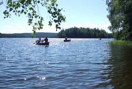 Familienreisen Schweden - Schweden for family im Kanu - Blick auf den See