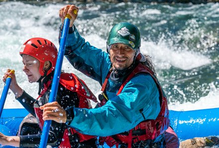 Norwegen Familienreise - Norwegen for family - Raftingtour Mann