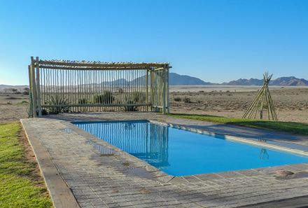 Namibia mit Kindern - Namibia for family individuell Dachzelt - Sossus Oasis Camp Pool