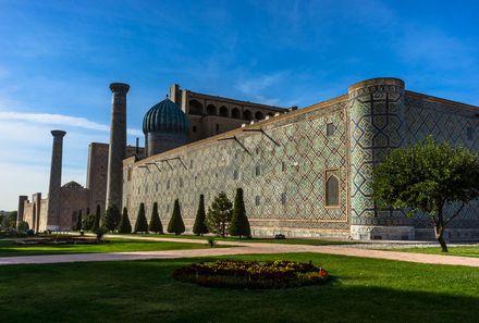 Usbekistan Familienreise - Samarkand - Aufnahme orientalisches Gebäude