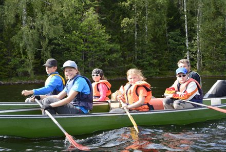 Familienreisen Schweden - Schweden for family im Kanu - Paddelgruppe