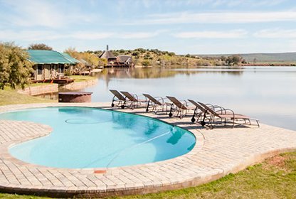 Familienreise Garden Route - Garden Route for family - Pool Buffels Drift Game Lodge
