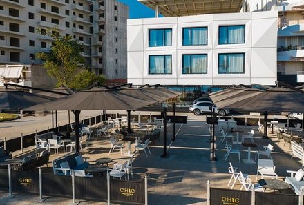 Albanien for family individuell - Chic Boutique Hotel - Terrasse