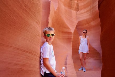 USA Südwesten mit Kindern - USA Westküste for family individuell - Abenteuer im Wilden Westen - Kinder im Antelope Canyon