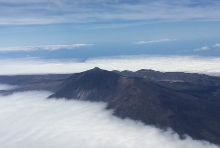 Teneriffa Familienurlaub - Teneriffa for family - Flug nach Teneriffa - Teide von oben