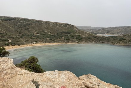 Malta Familienreise - Malta for family - Blick auf die Golden Bay
