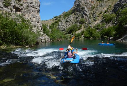 Kroatien Familienurlaub - Kroatien for family - Kajak auf dem Zrmanja