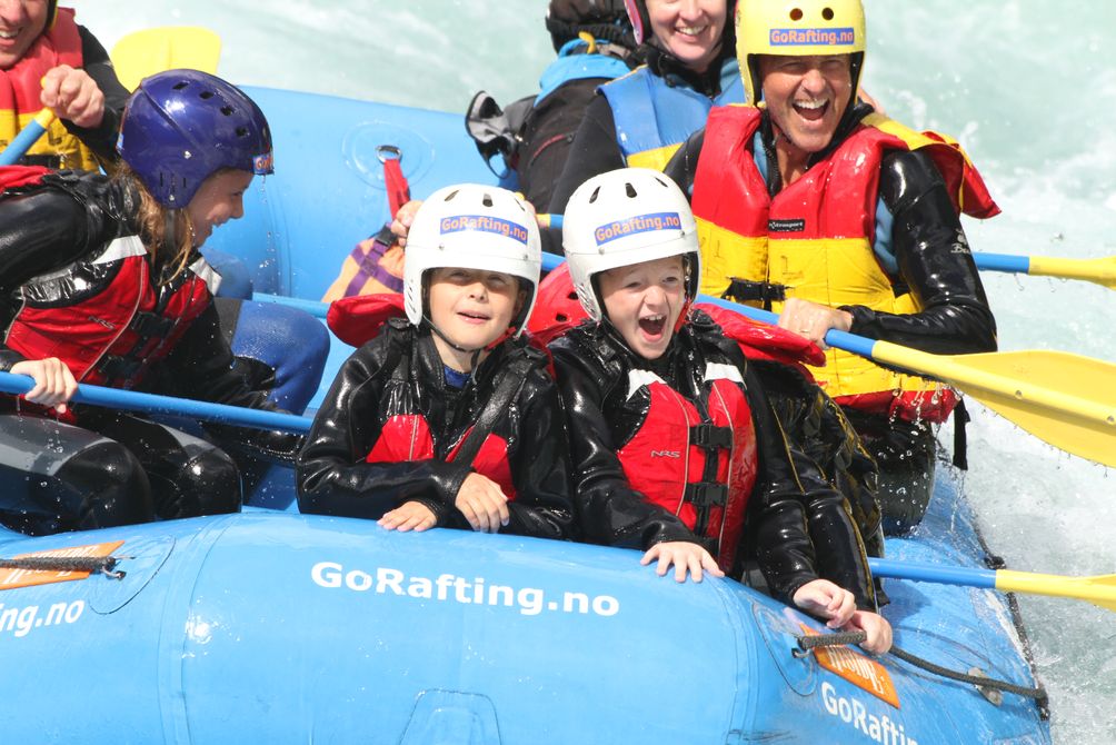 Norwegen mit Kindern - Rafting