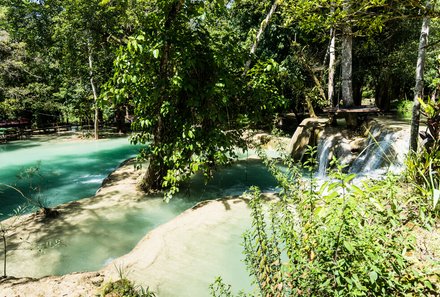 Laos und Vietnam Familienreise - Laos und Vietnam Reise mit Kindern - Natur Wasserfall