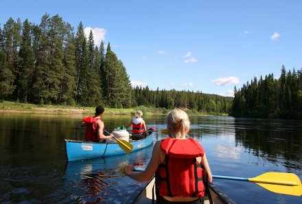 Finnland Familienreise - Finnland for family - Kanufahrt - Oulanka Nationalpark