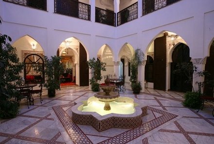 Familienreise Marokko - Marokko for family - Innenhof Hotel Riad Nasreen