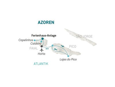Azoren Familienreise - Azoren Family & Teens - Reiseroute 2026