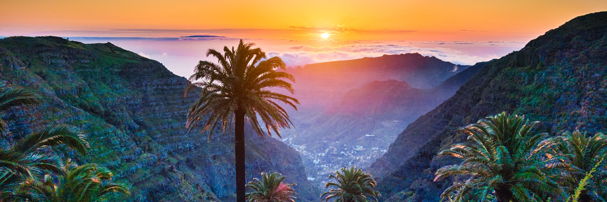 Kanaren mit Kindern - Teneriffa mit Kindern - La Gomera Blick auf Palmental