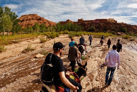 Marokko mit Kindern - Marokko for family - Esel Wanderung im Ait Ben Haddou Tal