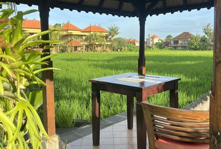 Java-Bali Family & Teens - Familienreise Bali - Sri Aksata Ubud Resort - Sitzmöglichkeiten im Freien