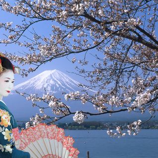 Japan Familienreise - Geisha bei Fuji