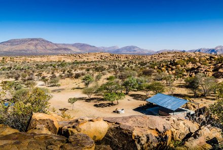 Namibia Familienreise - Namibia Family & Teens - Erongo Gebirge - Erongo Rocks Campsite - Zeltplatz