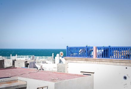 Essaouira - Riad Al Khansaa - Dachterasse - Blick aufs Meer