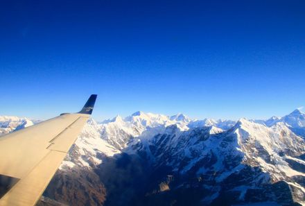 Nepal Familienreise - Nepal for family - Aussicht aus dem Flugzeug
