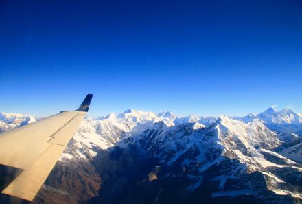 Nepal mit Kindern - Blick aus dem Flugzeug