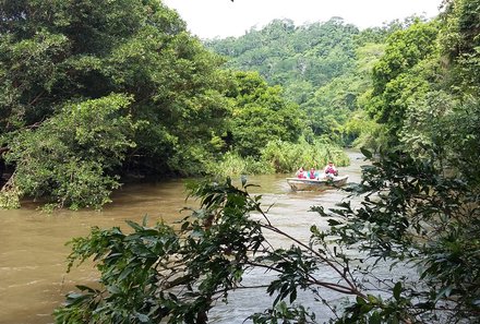 Kolumbien Familienreise - Kolumbien Family & Teens - Motorbootfahrt auf dem Don Diego Fluss