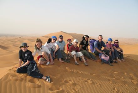 Familienreise Marokko - Kinder auf Düne
