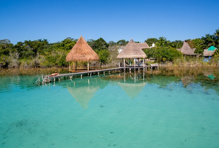 Familienurlaub Mexiko - Mexiko for family - Hotel Rancho Encantado - Blick vom Wasser