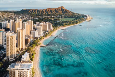 Hawaii Inselhopping for family individuell - Familienreise Hawaii mit Kindern - Blick auf Honolulu