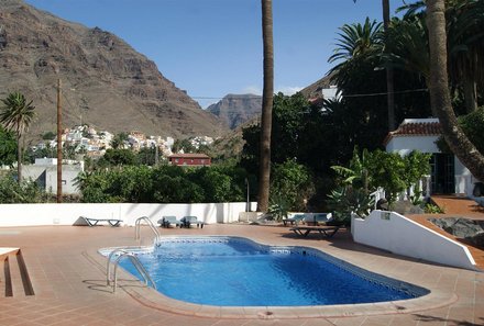 La Gomera Familienreise - La Gomera for family - Valle Gran Rey - Villa Aurora Appartementanlage - Pool