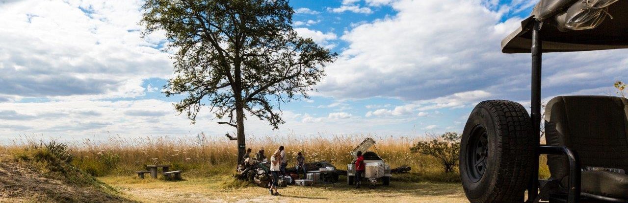 Erfahrungen Botswana mit Kindern - Ein Reisetagebuch über Botswana Family & Teens - Rastplatz während Safari