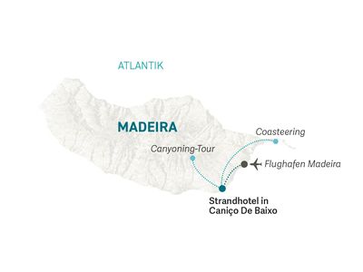 Madeira Familienreise - Reisekarte 2023