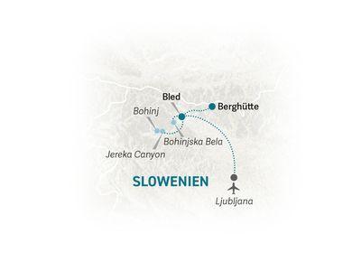 Slowenien Familienreise - Slowenien for family - Reisekarte 2022