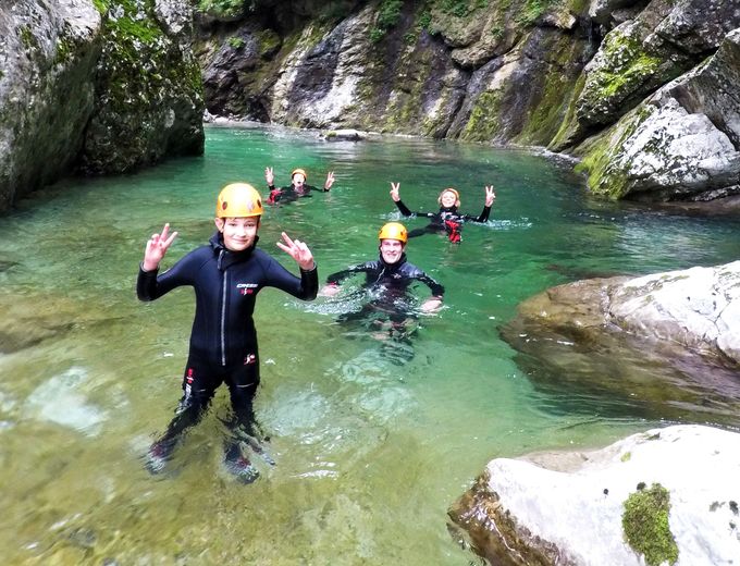 Slowenien mit Kindern - Slowenien for family - Kinder im Fluss