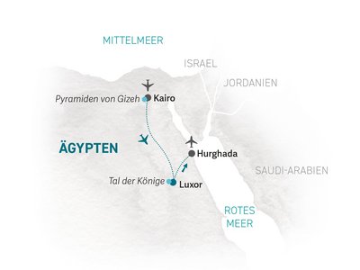 Ägypten for family individuell deluxe - Reiseroute 2024 & 2025