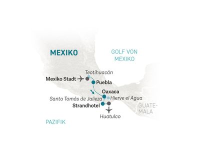 Mexiko Familienreise - Mexiko young family individuell - Reiseroute 2022
