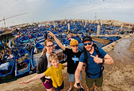 Familienurlaub Marokko - Marokko for family summer - Hafen von Essaouira mit Fischerbooten