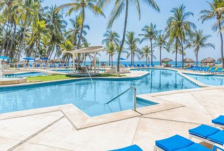 Mexiko Familienreise - Mexiko individuell - Hotel Posada Real Puerto Escondido Pool
