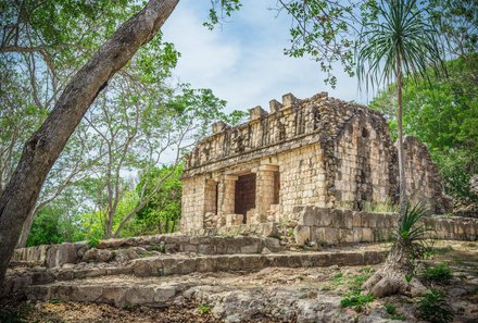 Mexiko for family Deluxe - Stätte von Uxmal -Ruinenstätte Nahaufnahme