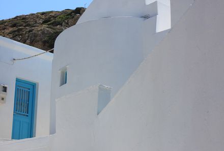 Familienreise Griechenland - Griechenland for family - Segelreise - weiße Häuserwand