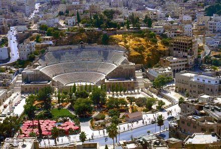 Jordanien Rundreise mit Kindern - römisches Amphitheater