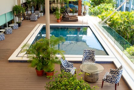 Costa Rica for family Junior - Costa Rica mit Kindern - San José - Studio Hotel Boutique - Pool mit Sky-Bar