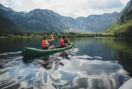 Slowenien for family - Slowenien Familienreise - Kanutour Bohinj See