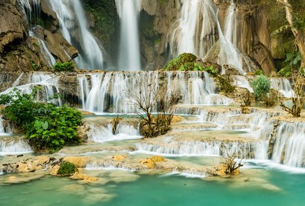 Laos und Vietnam Familienreise - Laos und Vietnam Reise mit Kindern - Wasserfall Kuang Si