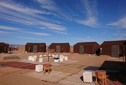 Marokko reise mit jugendlichen - Wüstencamp mit Feuerstelle