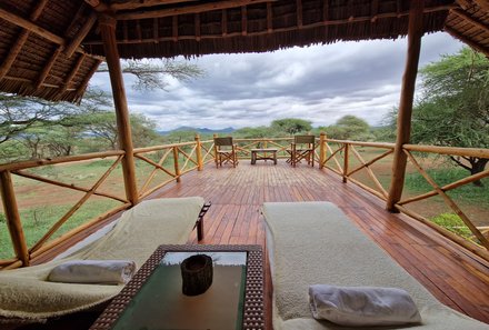 Kenia for family individuell deluxe - Tsavo West Nationalpark - Severin Safari Camp - Aussicht