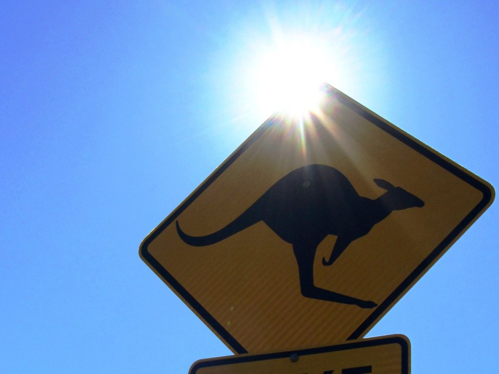 Australien Familienreise - Australien for Family - Känguru Schild