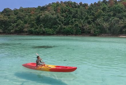 Thailand mit Kindern - Thailand for family - Koh Talu Kajak fahren