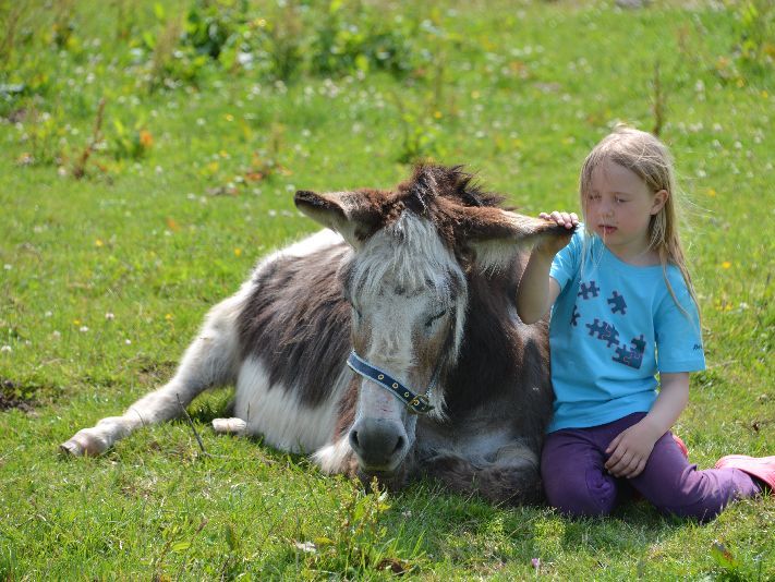 Fernreisen mit Kindern - Merle mit Esel