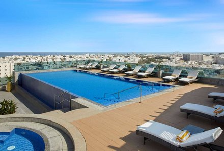 Oman for family individuell - Royal Tulip Muscat -  Pool mit Ausblick