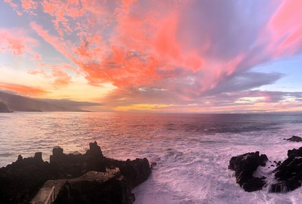 Teneriffa Familienurlaub - Teneriffa for family - Sonnenuntergang am Playa Jardin